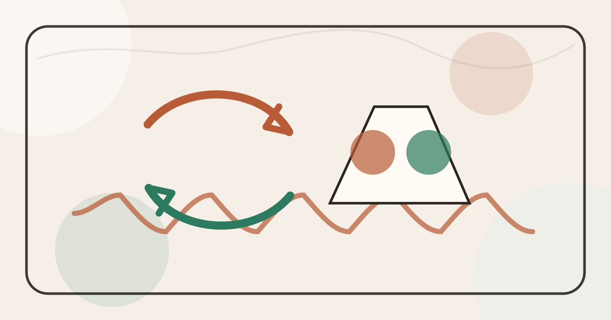 Lound editorial illustration of looping voice waves beside an evidence tray, separating repetition from proof.
